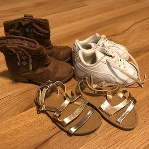 Bundle of size 5 toddler boots, sneakers & sandals